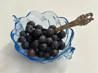 Lille blå glasskål