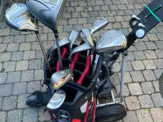 Komplet golfsæt med el-vogn