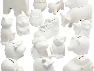 Hvide Sparebøsser i Terrakotta - 106 stk. pr. pakke