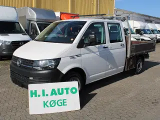 VW Transporter 2,0 TDi 140 Mandskabsvogn m/lad