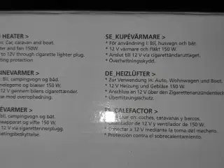 Kabine varme blæser. 