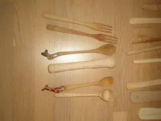 Fine nye saltskeer, grydeskeer, skål m.m. samlet