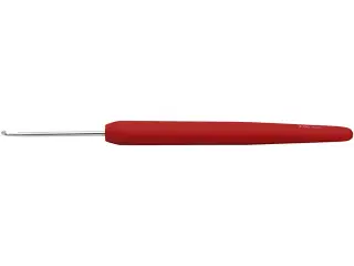 Ergonomisk Hæklenål 2 mm - Rød, 13,3 cm