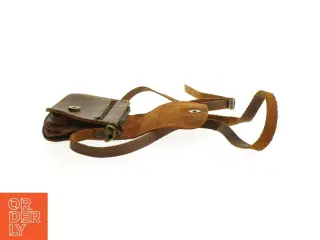 Læder skuldertaske (str. 18 x 13 cm)