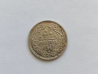 50 Piastres 1952 Lebanon - Silver