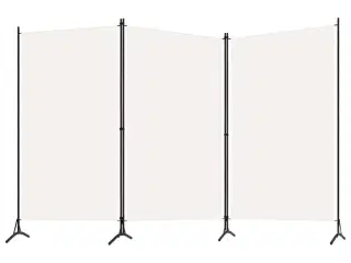 3-panels rumdeler 260x180 cm stof hvid