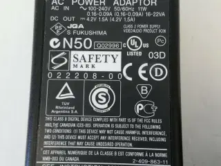 Sony AC-LS5 Digital KAMERAOPLADER 4,2V 1,5A