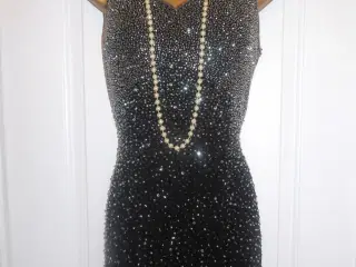 Fest Maxi kjole.m.sequin og perler./Str: 40/42