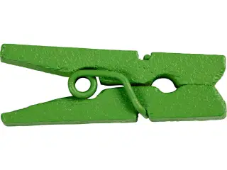 Grøn Minitøjklemme i Træ - 36 stk. til Kreative Projekter