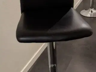Barstol, sort læderlook