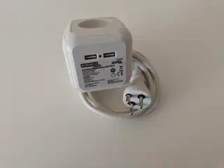 1,5 m. Stikdåseterning med USB porte
