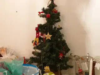 Juletræ m pynt & lyskæde h90cm