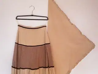 Nederdel str 173 og tørklæde - vintage sæt