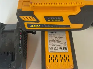Stiga batteri med oplader SBT 5048 AE