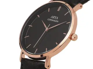 Arya Copenhagen Ethereal - Rose Gold Sort Læder Herreur