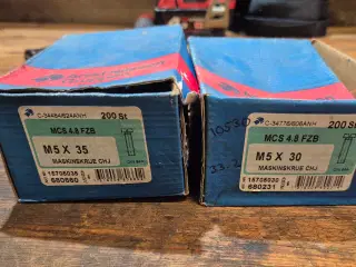 M5x30 + M5x35 maskinskruer