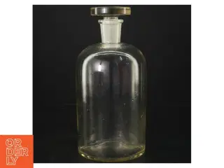 Glas apoteker flaske med låg (str. 22 cm)