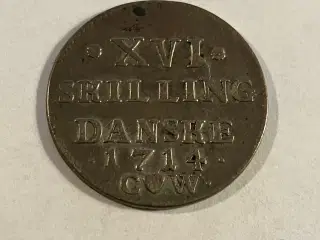 16 skilling 1714 Danmark