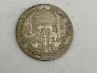 20 Krajczar 1869 Hungary