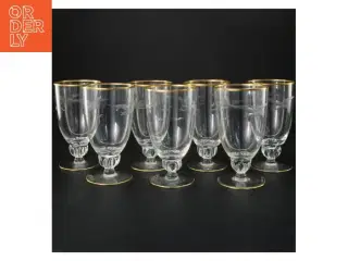 Sæt med 8 Lyngby Glas"måge" ølglas (str. 14x8 cm)