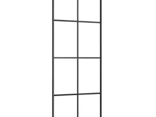 Skydedør 76x205 cm sikkerhedsglas og aluminium sort