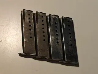 4 styks P-210 Neuhausen magasiner 9mm.
