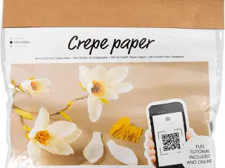 Mini DIY Kit Crepepapir, Magnoliagren, Stræk/crepe: 180%, 1 pk.