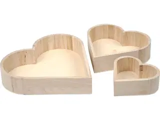 Hjerteskåle, H: 13-25 cm, D: 5-5,2 cm, 3stk./ 1 pk.