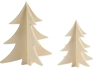 3D juletræer, H: 13+18 cm, 2stk./ 1 pk.