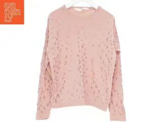 Lyserød sweater med mønster fra H&M (str. 140)