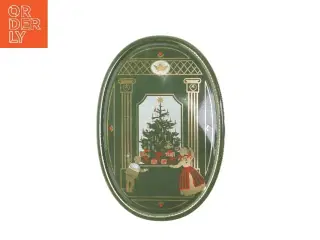 Dekorativ julekagedåse fra Royal Copenhagen (str. 4,5xØ 32xØ 22 cm)