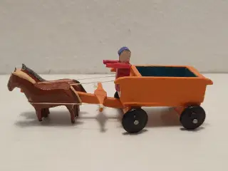 Erzgebirge:Transportvogn med heste og kusk.Ca 1940