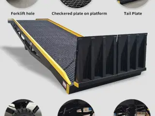 NY Mobil læsserampe, truckrampe 8000 kg (På Lager)