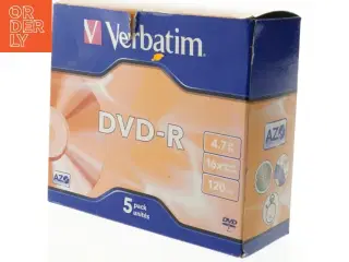 Tomme dvd&#39;er fra Verbatim (str. 5. pak)