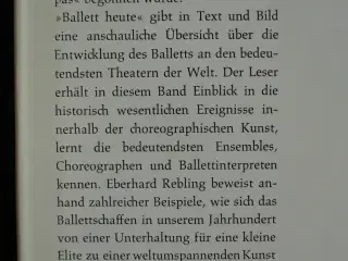 ballett heute, von eberhard rebling