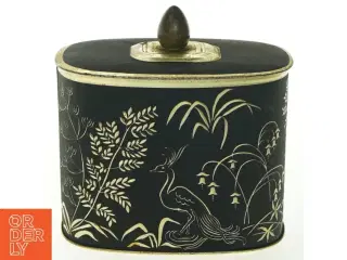 Vintage opbevaringsdåse med låg (str. 13x9,5 cm)