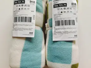 2 IKEA Fleece tæpper SVARTFIBBLA ny