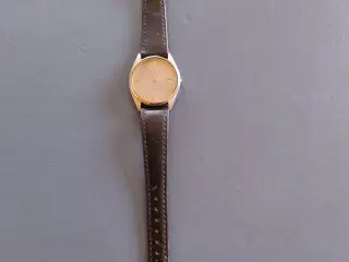 herre ur mrk seiko  med sort læderem 