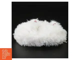 Hvid pung i fakefur (str. Elve x 9 cm)