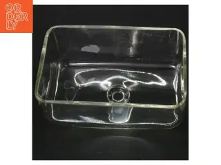 Osteklokke med låg (str. 22x15 cm)