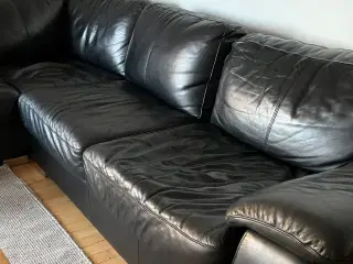 Hjørnesofa i læder