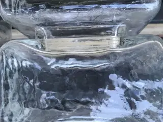 Riihimäen lasi vase/ lysestage retro