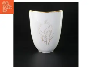 Porcelænsvase med gazelle motiv (str. 21 x 17 cm)