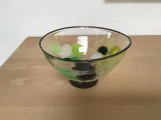 Flot mundblæst glas skål 