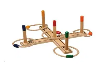 4 stk. Play-it ringspil i træ