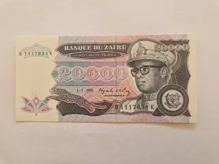 20000 Zaires Zaire 1991