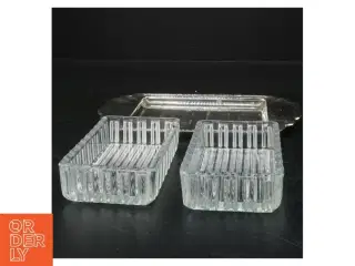 Glas skålesæt med bakke (str. 23x15 cm)