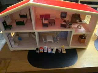 Lundby dukkehus med møbler