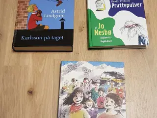 Børnebøger - Krumme, Karlsson på taget, Pruttepulv