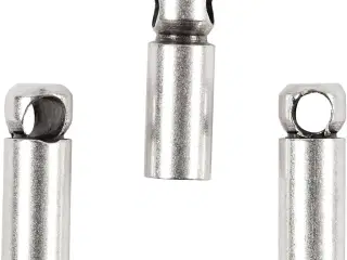 Enderør, L: 8 mm, diam. 2 mm, forsølvet, 10stk./ 1 pk.